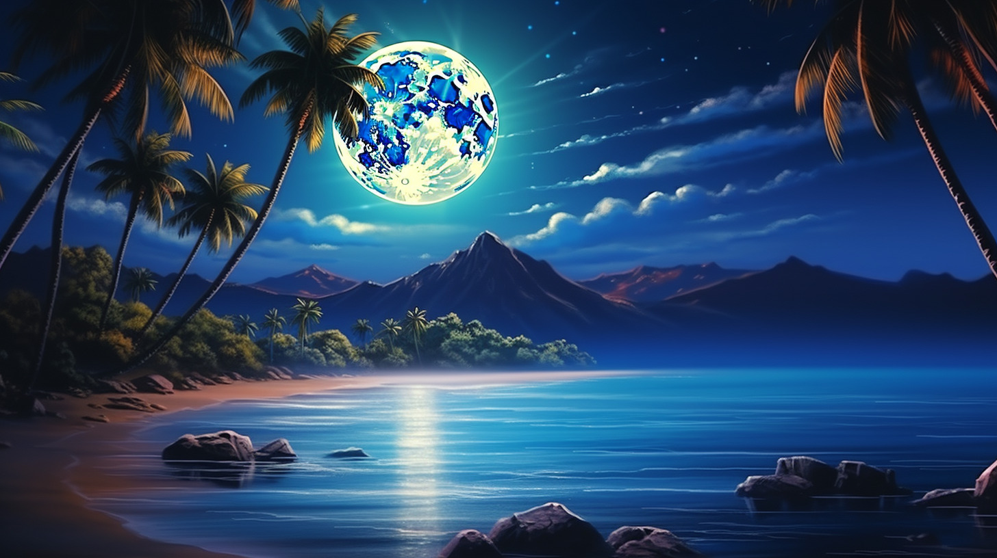 Tropical Beach Paradise Desktop Wallpaper | AI wallpaper