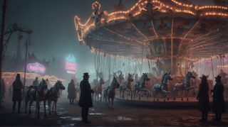 An Eerie Circus at Night