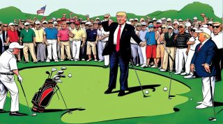 Donald Trump as a golfer