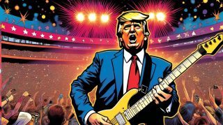 Donald Trump as a rockstar