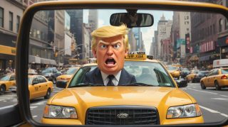 Donald Trump as a taxi driver