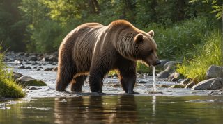 Grizzly Bear River Crossing