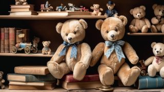 Vintage Teddy Bear Library