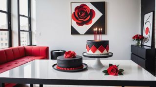 Stylish Cake and Art Decor