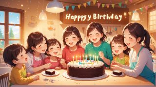 Joyful Birthday Celebration Illustration