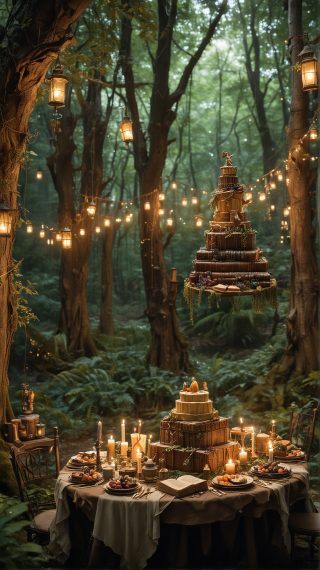 Mystical Forest Hanging Cakes