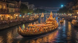 Festive Night River Parade