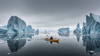 Icy Solitude Kayak Exploration
