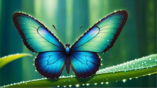 Iridescent Blue Butterfly