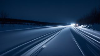 Starry Winter Night Drive