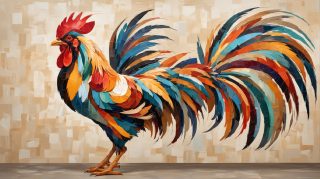 Colorful Abstract Rooster