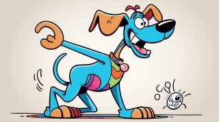 Cheerful Blue Dog