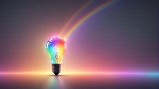 Illuminated Light Bulb Rainbow