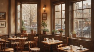 Cozy Parisian Cafe