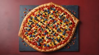 Geometric Pizza Pattern