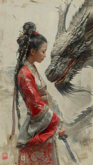 Warrior and Dragon Myth