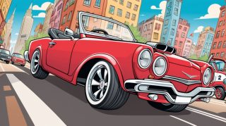 Red Convertible Illustration