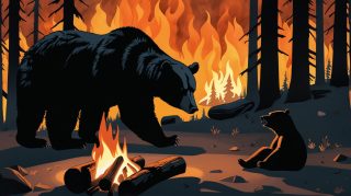 Forest Fire and Bear