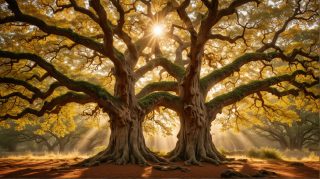 Majestic Sunlit Trees