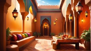 Majestic Moroccan Courtyard