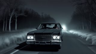 Night Drive in Classic Car