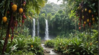 Tropical Waterfall Paradise