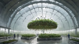 Futuristic Greenhouse Agriculture