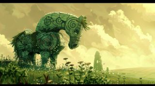 Mechanical Horse in Nature