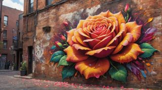Urban Rose Mural Artistry