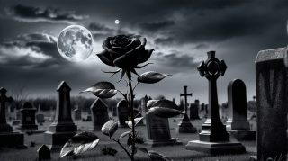 Nocturnal Rose Graveyard Vigil