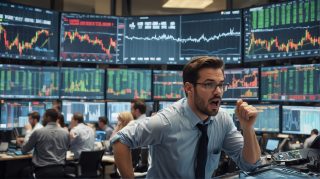 Excited Stock Market Trader