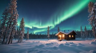 Northern Lights Cabin View