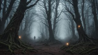 Eerie Forest Pathway