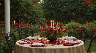Elegant, Rose Garden Dinner