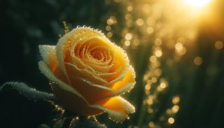 Dewy Golden Rose