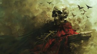 Red-Cloaked Skeleton