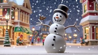 Welcoming Snowman Gesture