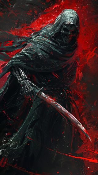 Grim Red Reaper Warrior
