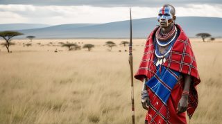 Maasai Elder in Nature