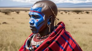 Maasai Tribal Contemplation