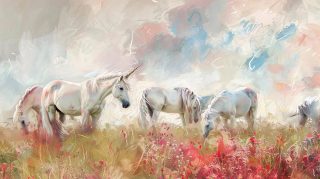 Impressionist Unicorn Meadow