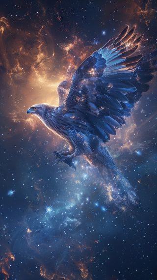 Cosmic Eagle Soaring