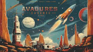 Vintage Space Exploration Poster