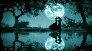 Moonlit Romantic Silhouette