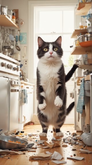 Cat Denies Cooking Mishap