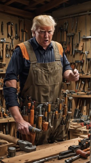 Donald Trump as a carpenter