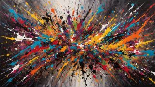 Explosive Abstract Paint Splatter