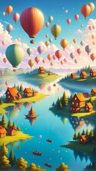 Fantasy Hot Air Balloon Village