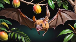 Fruit Bat Amidst Mangoes