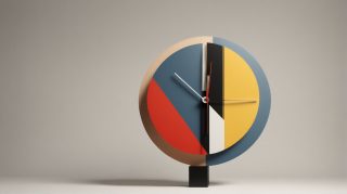 Modernist Geometric Clock